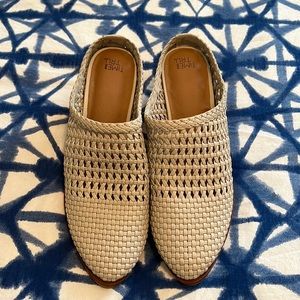 Faux Woven Mules